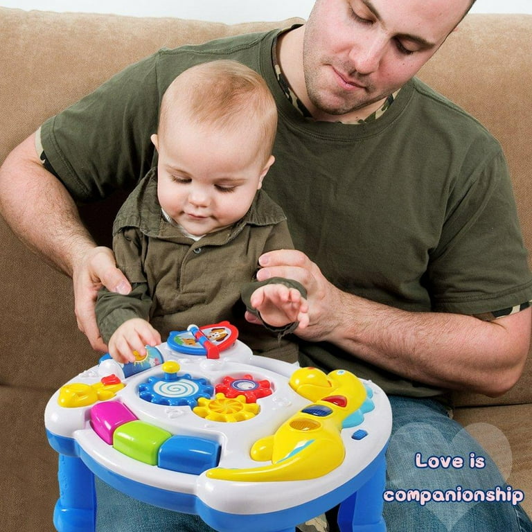 HOMOFY Homof Baby Toys Musical Learning Table 6 Months Up Early Education Music Activity Center Game Table Toddlers Infant Kids Toys for 1 2 3 Years