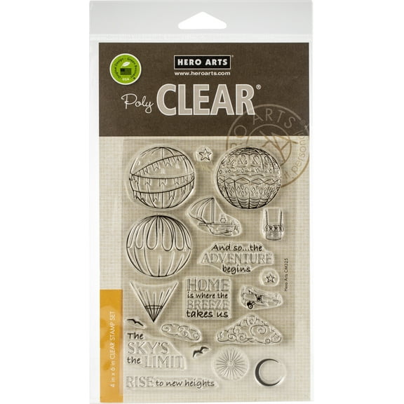 Hero Arts Clear Stamps 4"X6"-Sky's The Limit Balloons