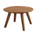 thumbnail image 1 of Walker Edison 30" Solid Acacia Wood Round Coffee Table in Brown, 1 of 10