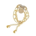 thumbnail image 1 of Set de dos pulseras doradas CYRA con medallón, 1 of 4