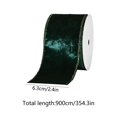 thumbnail image 3 of Wired Ribbon Roll for Wreaths and Gift Wrapping, 354 Inch Holiday Craft Ribbon in Polyester, 2.5 Inch Wide - Green, 3 of 6