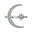 thumbnail image 4 of European American Fashion Ethnic Style Crescent Moon Star Open Finger Ring, 4 of 4