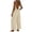 #121-Beige, variant on Women's Casual Adjustable Straps Backless Jumpsuit with Pockets Long and Fashionable