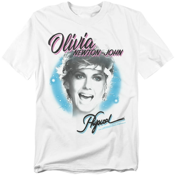 Olivia Newton John T-Shirt Lets Get Physical Airbrushed Unisex Graphic Tee for Men & Women