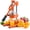 orange, variant on Elleree Extra-Large Manual Cast Iron Juicer,Heavy Duty Hand Press Citrus Squeezer For Orange Juice, Pomegranate, Lemon, and Much More