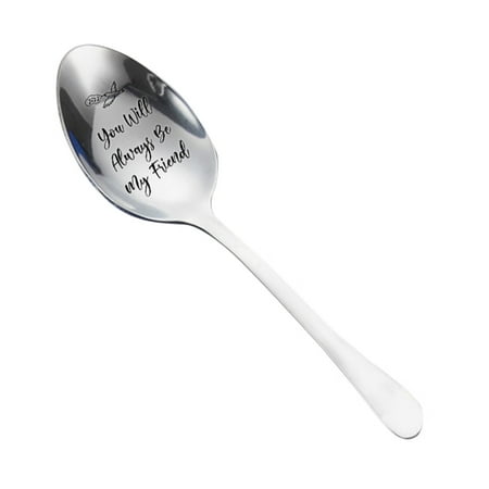 

WOCLEILIY Engraved Spoon Best Present for Husband Madam Family and Friends Tableware