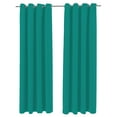 thumbnail image 3 of Jordan Manufacturing 54" x 84" Solid Grommet Semi-Sheer Outdoor Curtain Panel - 54X84 Teal, 3 of 5
