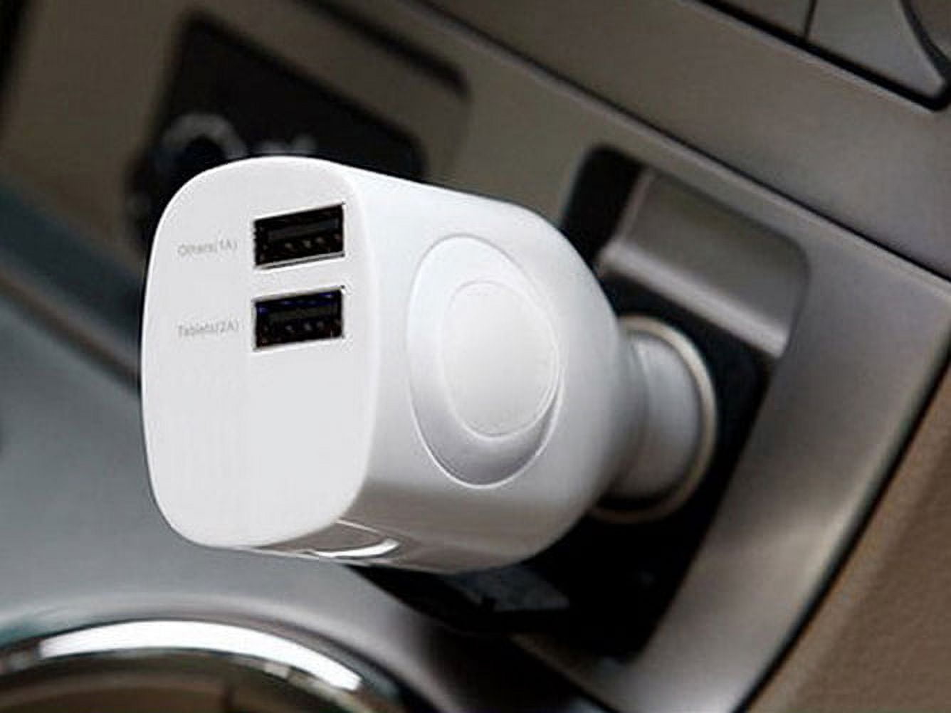 2-in-1 Car Home Charger for Nokia G50/G10/G20 - Coiled USB Cable Micro-USB to USB-C Adapter Charger Cord Power Wire Folding Prongs White for Nokia G50/G10/G20