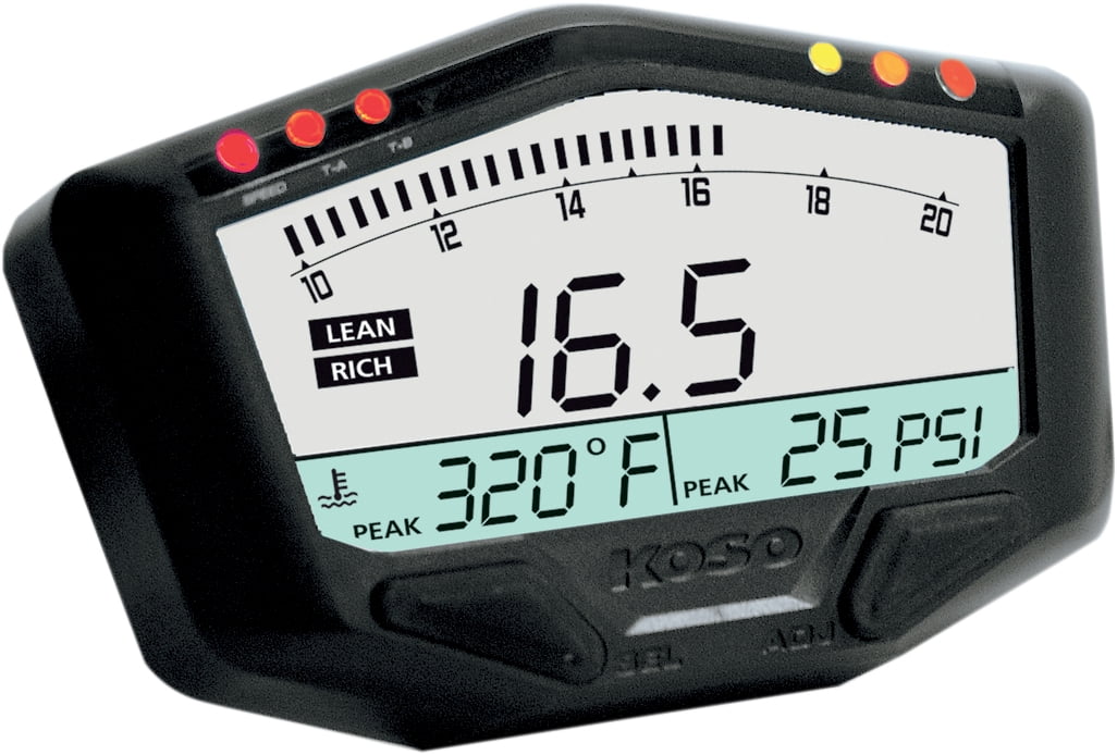 Koso North America X2 Boost Gauge with Air/Fuel Ratio and Temperature