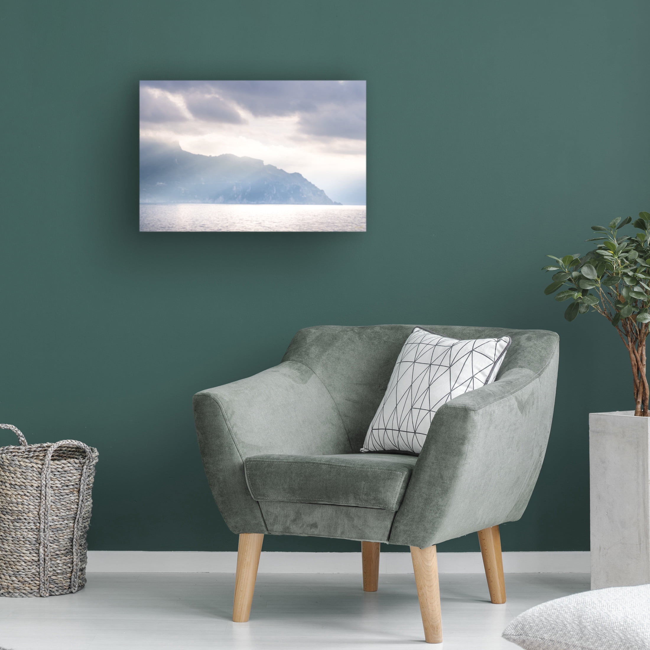 Canvas Wall Art - Life BeautifuLEE 'Sun Breaking Through Island' Wall Art for Living Room, Bedroom, or Office Décor by Trademark Fine Art - 32 x 22 Inches