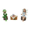 thumbnail image 2 of Adornos de hadas y ranas esculturas coleccionables miniaturas creativas figuras estatuas de jardín para estantería en interiores al aire libre, 2 of 8
