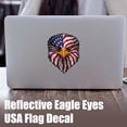 thumbnail image 5 of Reflective Eagle Eyes USA Flag Decal, Patriotic American Flag Bald Eagle Sticker, Waterproof Patriotic Vinyl Sticker for Trucks, Cars, Laptop, Cooler, American Pride Accessory, 5 of 9