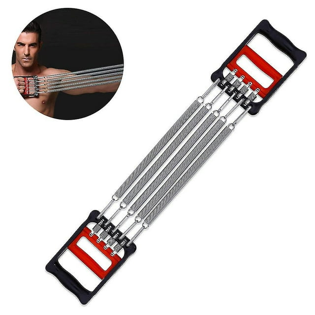 Chest Expander Dual Purpose 5 Springs Arm Exercise Equipment For Men Upper Body Exercise Eps Workout