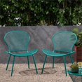 thumbnail image 3 of Noble House Nevada Fauteuil Club en Fer d'Extérieur en Bleu Mat (Ensemble de 2), 3 of 13