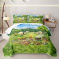 thumbnail image 2 of Erosebridal Spring Camper Theme Kids Quilt King,Happy Camping King Coverlet Set For Girls,3-Piece, 2 of 7