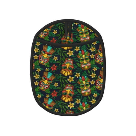 

Tebeau Mask Tropical Flower Print Silicone Pot Holders Multi-Purpose Hot Pads for Kitchen Trivets Potholders Oven Mitts for Baking Cooking Hot Dishes Pans Heat Resistant