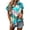 M-Green, variant on Women Hawaiian Shirt Soft Cool Summer Hawaii Shirts Floral Tropic Print V Neck T-Shirt Short Sleeve Button Up Tops