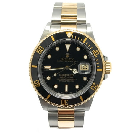 Rolex Submariner 16803 Black Luminous dial and an 18kt Yellow Gold unidirectional Bezel (Certified