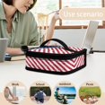 thumbnail image 5 of KUIFORTI Lunch Bag Cooler Bag Women Lunch Purse Reusable Small Ice Packs Handbag Lunch Box Inside Purse with Handle, American Star Print, 5 of 7