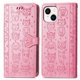 thumbnail image 1 of Funda Cartera FOXDOCK para iPhone 14 , Flip PU con Relieve de Gatos y Perros, Tarjetero y Soporte, 1 of 6