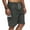 Gray, variant on Mens Casual Cargo Shorts Drawstring Summer Beach Stretch Twill Shorts Olive Green