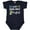 Navy Blue, variant on Inktastic Just Down Right Perfect Down Syndrome Awareness Ribbon Boys or Girls Baby Bodysuit