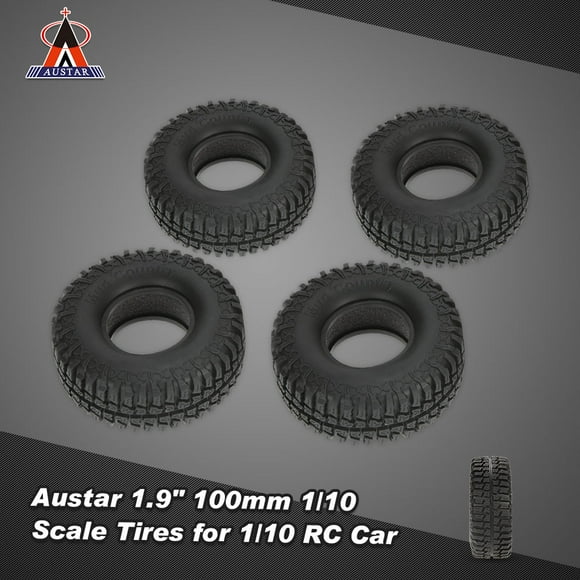4Pcs Austar 1.9" 100mm 1/10 Scale Tires for 1/10 D90 Axial SCX10 RC Rock Crawler