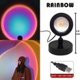 thumbnail image 1 of Luces nocturnas, proyector de arcoíris al atardecer, lámpara de mesita de noche Usb, regalo para el Día de San Valentín, lámparas de dormitorio, Bar, café, luz LED de ambiente, 1 of 4
