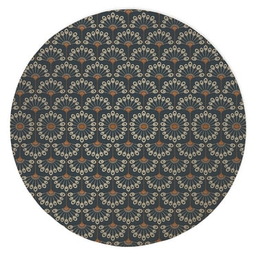Fan Blue Area Rug by Kavka Designs