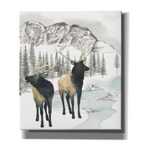 Epic Graffiti 'Winter Elk II' by Grace Popp, Canvas Wall Art, 26"x30"