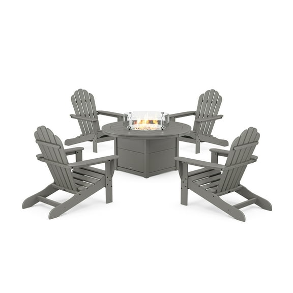 Trex® Outdoor Furniture™ 5-Piece Monterey Bay Adirondack Conversation Set with Fire Pit Table in Stepping Stone