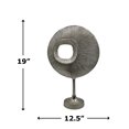 thumbnail image 6 of Bergamo Art Decorative Handmade Aluminum 19 inch Modern Eyeball Mirror Sculpture, 6 of 6