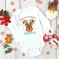 thumbnail image 4 of Bodys personalizados para bebé para su primera Navidad, ropa personalizada con nombre para recién nacidos, mono de manga larga para niño y niña, traje de fiesta para bebé, 4 of 5