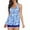 Blue, variant on VBVC Womens Bikinis Sets Conservative Athletic Tankini Swimwear Quick Dry Split Swimwear 2 Piece Set