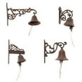 thumbnail image 4 of Campana de puerta rústica Colco decorativa de hierro montada en la pared, 4 of 8