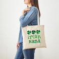 thumbnail image 3 of CafePress - Irish Nana Plaid Clover - Unisex Canvas Tote Bag, Beige, 1-Piece, 3 of 6