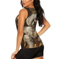 thumbnail image 3 of Junzan Regal Dog In Royal Attire Pattern Workout Tank Tops for Women Sleeveless Running Loose Fit Yoga Tops Active Shirts Gym Exercise-Small, 3 of 7