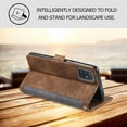 thumbnail image 4 of Dteck Retro Wallet Case For Samsung Galaxy A71 4G (6.7 inches),Magnetic Leather Cards Holder Case With Strap Kickstand Shockproof Rubber Hybrid Cover,Gray, 4 of 5
