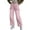 Pink, variant on Bmisegm Stylish Women's Casual Denim Pants Mid Rise Wide Leg Jeans with Ruffle Design for and Spring Fall Outfits Black M
