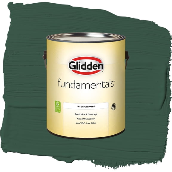 Glidden Fundamentals Black Spruce Flat Interior Paint and Primer, 1 Gallon