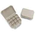 thumbnail image 3 of Quail Egg Cartons - Recycled Cardboard Paper Pulp 3x4 Square Style - Holds One Dozen Eggs (30), 3 of 5