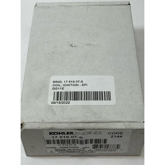 Kohler Ignition Coil 17 519 07-S Efi