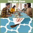 thumbnail image 4 of Rectangle Picnic Table Cover, Waterproof Elastic Fitted Camping Tablecloths for 5 Foot Tables, Wipeable Flannel Backed Vinyl Tablecloth Protector for Indoor, Outdoor (30x60 Inches), 4 of 8