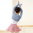thumbnail image 3 of Kiijoy Girls Ballet Wrap Top Cardigan Dance Sweater Lightweight Capelet Coat, 10-11 Years, 3 of 4