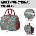 thumbnail image 6 of Lunch Bag Lunch Box for Women Reusable Insulated Lunch Cooler Bags,Large Capacity for Work Travel Picnic,Water-Resistant Pioneer Colorful Floral Lunch Tote Bag Gifts for Woman Mom Red, 6 of 6