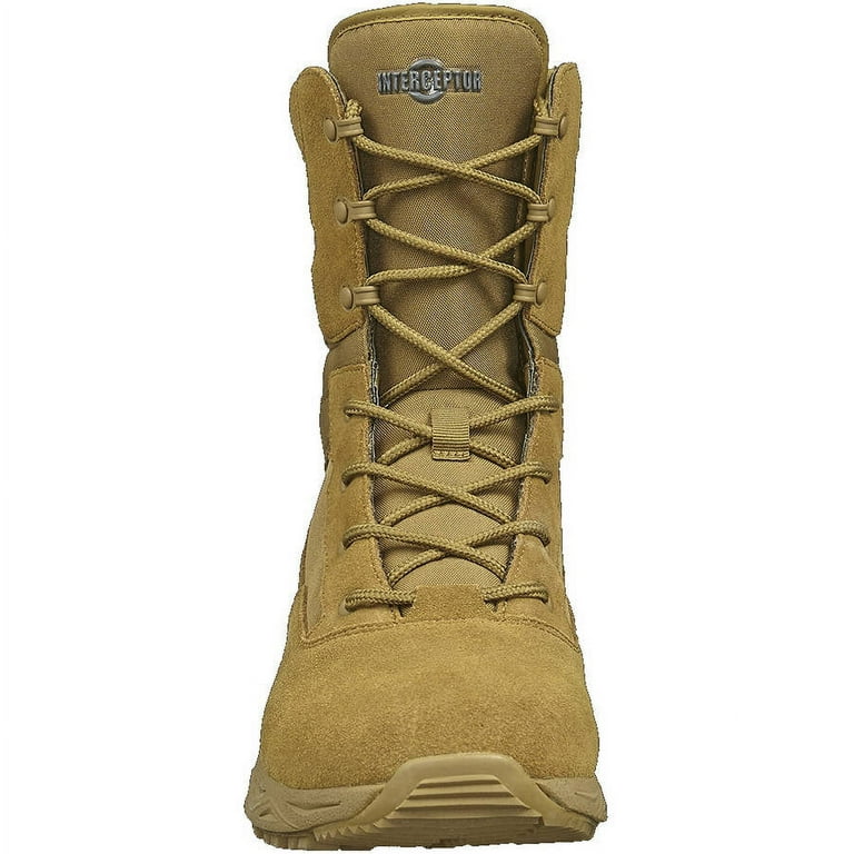 Interceptor Men's Frontier Tactical Work Boots, Coyote Brown