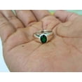 thumbnail image 1 of 925 SterlingSilver Natural Tsavorite Emerald ValentineRing For Him US6.5, 1 of 3