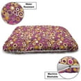 thumbnail image 3 of Geometric Pet Bed, Retro Style 70s Like Vintage Circles and Rounds Water Drops Like Image Art, Chew Resistant Pad for Dogs and Cats Cushion with Removable Cover, 24" x 39", Multicolor, by Ambesonne, 3 of 4