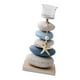 thumbnail image 5 of Candelabro de piedra náutica, pilar de playa, candelabro mediterráneo para el hogar Azul Blanco, 5 of 9