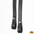 thumbnail image 3 of 3/4 In x 8 ft Hilason Western Horse Tack Leather Split Rein Black, 3 of 5